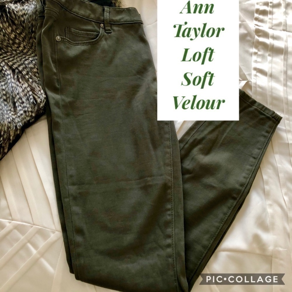 Ann Taylor Loft Soft Velour Skinny Jeans